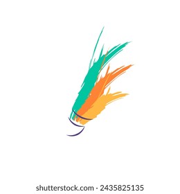 Shuttlecock icon logo vector,use for badminton championship