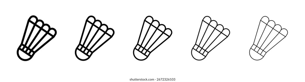 Shuttlecock icon for mobile concept and web design.