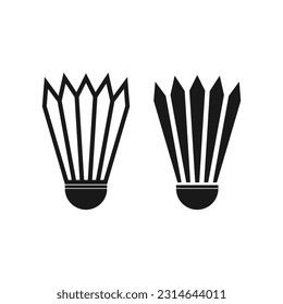 shuttlecock icon on white background