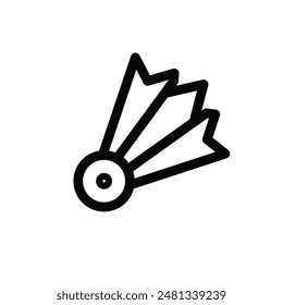 shuttlecock icon on white background