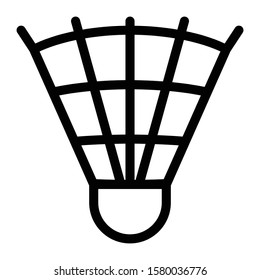 shuttlecock icon outline vector design