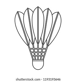 Shuttlecock icon. Outline shuttlecock vector icon for web design isolated on white background