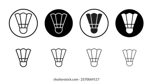 Shuttlecock Icon Outline vector for web ui