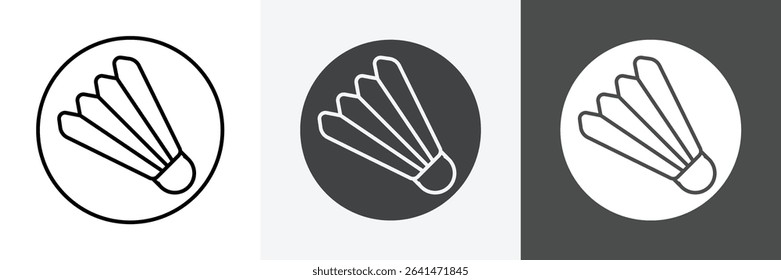 Shuttlecock Icon set vector art