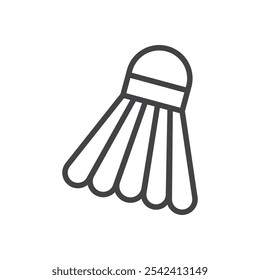 Shuttlecock icon Symbol mark in filled style
