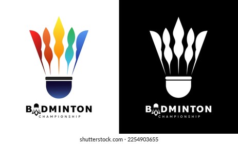 Shuttlecock icon symbol vector, Modern design and beautiful colors isolated on white background, illustration Vector EPS 10 , can use for  Badminton Championship Logo