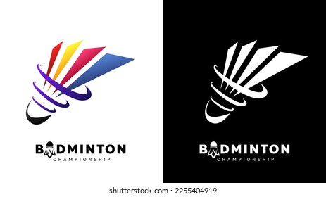 Shuttlecock icon symbol vector, Modern design and beautiful colors isolated on white background, illustration Vector EPS 10 , can use for  Badminton Championship Logo