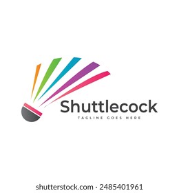 Shuttlecock icon symbol vector, Modern design and beautiful colors isolated on white background