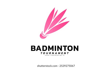 Vector de símbolo de Shuttlecock, diseño moderno y hermosos colores aislados sobre fondo blanco, Vector de ilustración EPS 10, se puede utilizar para el logotipo del Campeonato de Badminton