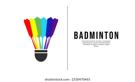 Shuttlecock icon symbol vector, Modern design and beautiful colors isolated on white background, illustration Vector EPS 10 , can use for Badminton Championship Logo