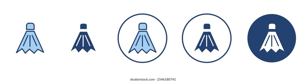 Shuttlecock-Symbol Dünne Linienart einzeln