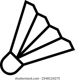 shuttlecock icon. Thin linear style design isolated on white background