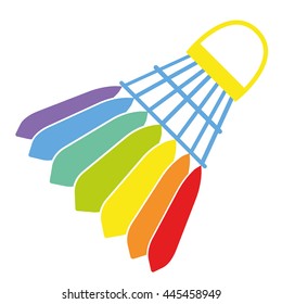 Shuttlecock Icon vector isolated on white background.