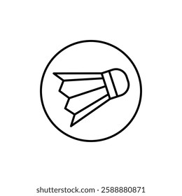 Shuttlecock Icon Vector logo set flat