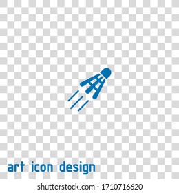 Shuttlecock icon vector on isolated background