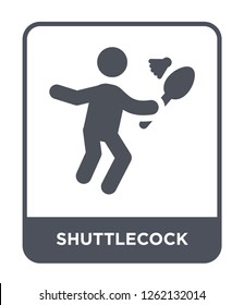 shuttlecock icon vector on white background, shuttlecock trendy filled icons from Sport collection, shuttlecock simple element illustration