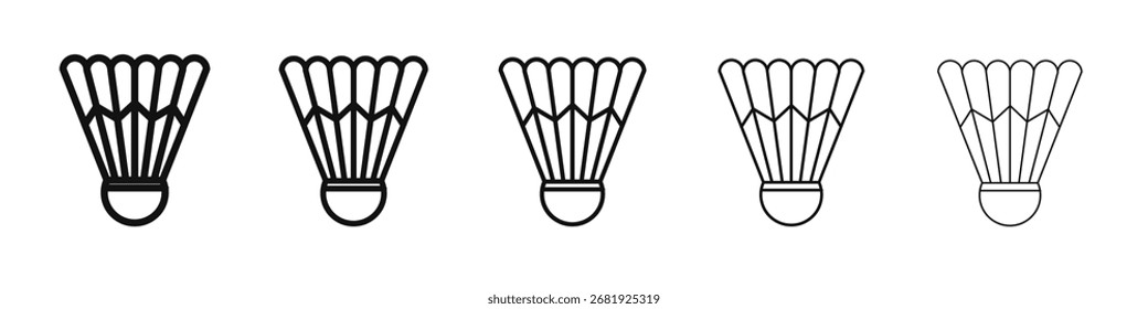Ícone Shuttlecock vetor conjunto sinal de ilustração