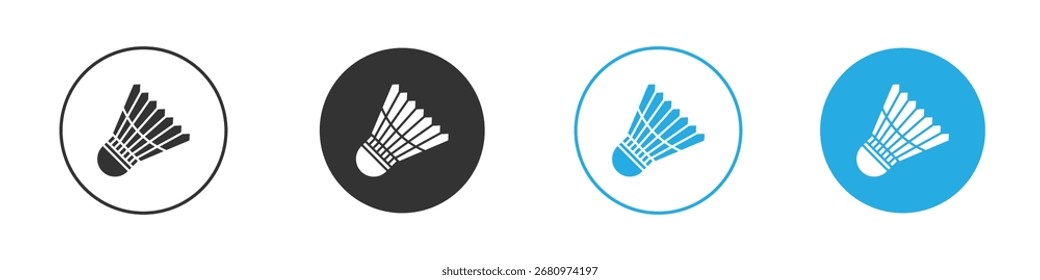 Icono de Shuttlecock estilo Vector colección de moda plana.