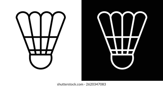 Shuttlecock icon vector for web and mobile app. Symbol isolated.