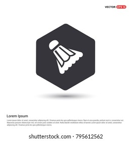 Shuttlecock Icon White Background icon template