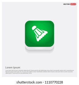Shuttlecock IconGreen Web Button - Free vector icon