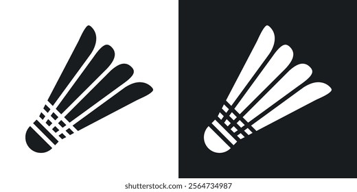 Shuttlecock icons in flat syle