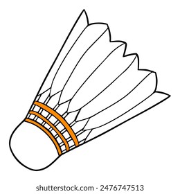 shuttlecock illustration hand drawn isolated vector