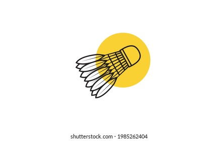 Shuttlecock jump lines logo symbol vector icon illustration graphic design