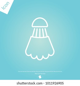 Shuttlecock line icon