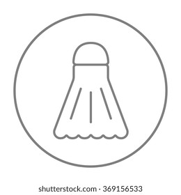 Shuttlecock line icon.