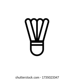 shuttlecock line icon. Design template vector