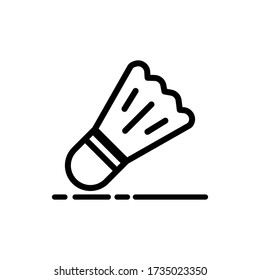 shuttlecock line icon. Design template vector