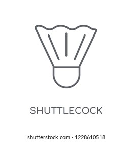 Shuttlecock linear icon. Modern outline Shuttlecock logo concept on white background from Sport collection. Suitable for use on web apps, mobile apps and print media.