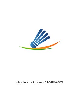 Shuttlecock logo icon. Vector eps 10