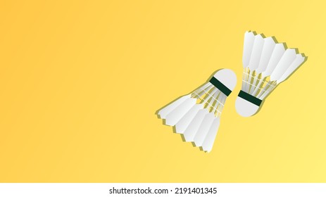 Obturador sobre fondo amarillo con espacio de copia , fondo de pantalla deportivo con espacio de copia , ilustración Vector EPS 10