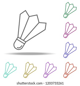 shuttlecock outline icon. Elements of Sport in multi color style icons. Simple icon for websites, web design, mobile app, info graphics