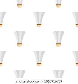 Shuttlecock for playing badminton pattern seamless flat style for web vector illustration
