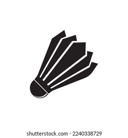 shuttlecock and racket icon,logo illustration design