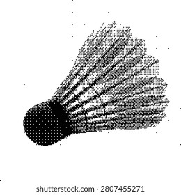 A shuttlecock, representing badminton, perfect for themes of light sports, recreation, or outdoor activities.