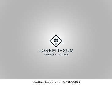 
Shuttlecock shaped logo with an elegant and modern appearance