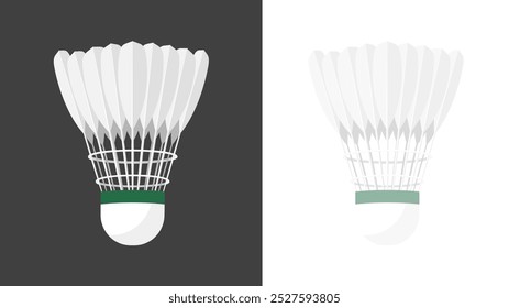 Shuttlecock Symbol Vektor, Modernes Design und schön, einzeln auf weißem Hintergrund, Illustration Vektor EPS 10 , kann für Badminton Championship Logo verwenden