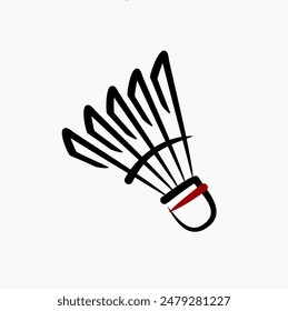 Shuttlecock vector design template . shuttlecock icon pack . badminton icon vector