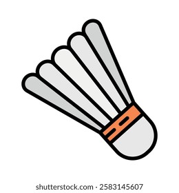 shuttlecock vector flat icon design