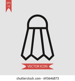 Shuttlecock vector icon, illustration symbol