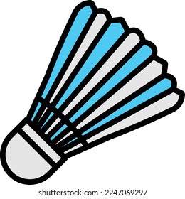 Shuttlecock Vector Icon which is suitable for commercial work and easily modify or edit it
