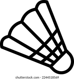 shuttlecock  Vector illustration on a transparent background. Premium quality symmbols. Thin line vector icons for concept and graphic design. 
