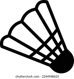 shuttlecock  Vector illustration on a transparent background. Premium quality symmbols. Glyphs vector icons for concept and graphic design. 
