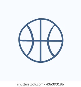 Shuttlecock vector sketch icon isolated on background. Hand drawn Shuttlecock icon. Shuttlecock sketch icon for infographic, website or app.