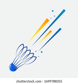 shuttlecock vector of smash and star effects