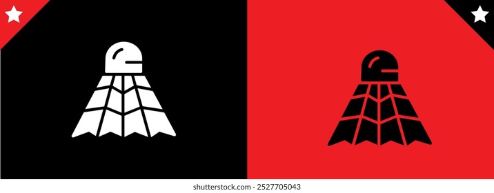 shuttlecook icon vector illustration. shuttlecook icon glypgh style design